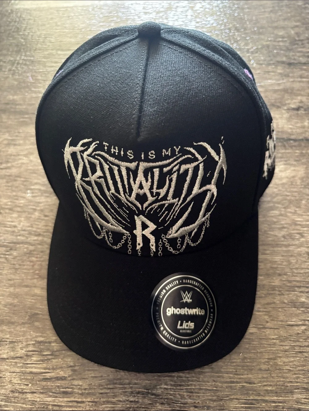 Lids x Ghostwrite Black Embroidered Snapback Hat - Rhea Ripley